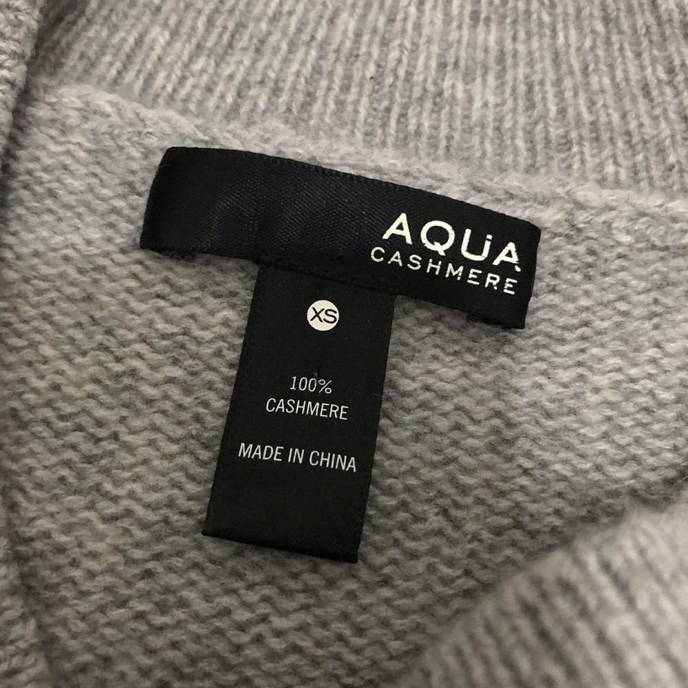 Aqua Cashmere Striped Gray Oversized Sweater Size XS - Picture 4 of 4